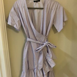 Romeo and Juliet side tie belted wrap dress